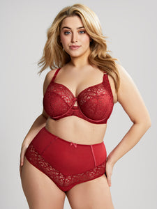 Estel High Waist Brief - Raspberry