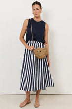 Load image into Gallery viewer, Adorne Elsie A-Line Midi Skirt (Stripe)
