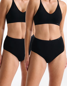 Ambra Purebasics Full Brief 2 Pack - Black