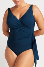 Load image into Gallery viewer, Navy Aria Hayes D / DD Cup Underwire One Piece
