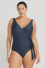 Load image into Gallery viewer, Hues Hayes D / DD Cup Underwire One Piece Swimsuit - Navy
