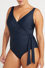 Load image into Gallery viewer, Hues Hayes D / DD Cup Underwire One Piece Swimsuit - Navy
