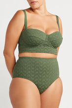 Load image into Gallery viewer, Melliflous Caravaggio Midriff Bikini Top Khaki
