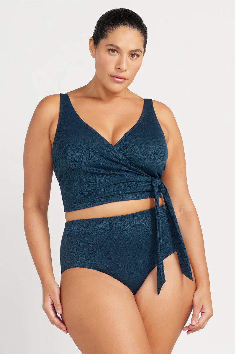 La Traviata Renoir High Waist Swim Pant Navy