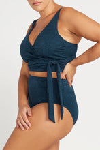 Load image into Gallery viewer, La Traviata Renoir High Waist Swim Pant Navy

