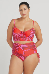 Les Fauves Degas Underwire Midriff Bikini Top - Red