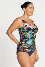 Load image into Gallery viewer, Into The Saltu Delacroix Cross Over Tankini Top Navy

