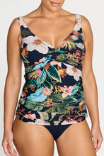 Load image into Gallery viewer, Into The Saltu Delacroix Cross Over Tankini Top Navy
