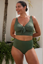 Load image into Gallery viewer, Aria Renoir High Waist Swim Pant Olive
