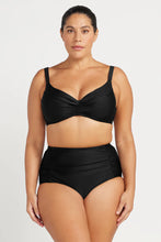 Load image into Gallery viewer, Hues Monet Underwire DD - E Cup Bikini Top Black
