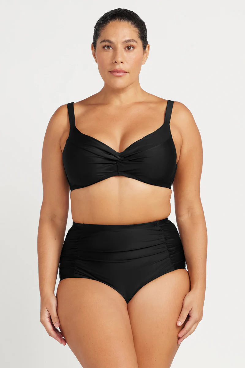 Hues Monet Underwire DD - E Cup Bikini Top Black