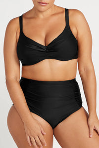 Hues Monet Underwire DD - E Cup Bikini Top Black
