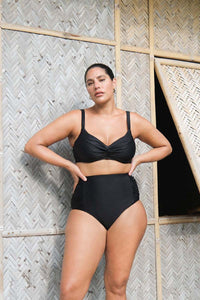 Hues Monet Underwire DD - E Cup Bikini Top Black