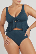 Load image into Gallery viewer, La Traviata Chagall Multi Cup Midriff Bikini Top NAVY

