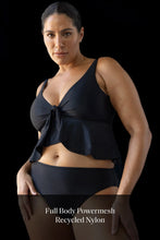 Load image into Gallery viewer, Black Hues Chagall Multifit Cup Midriff Bikini Top
