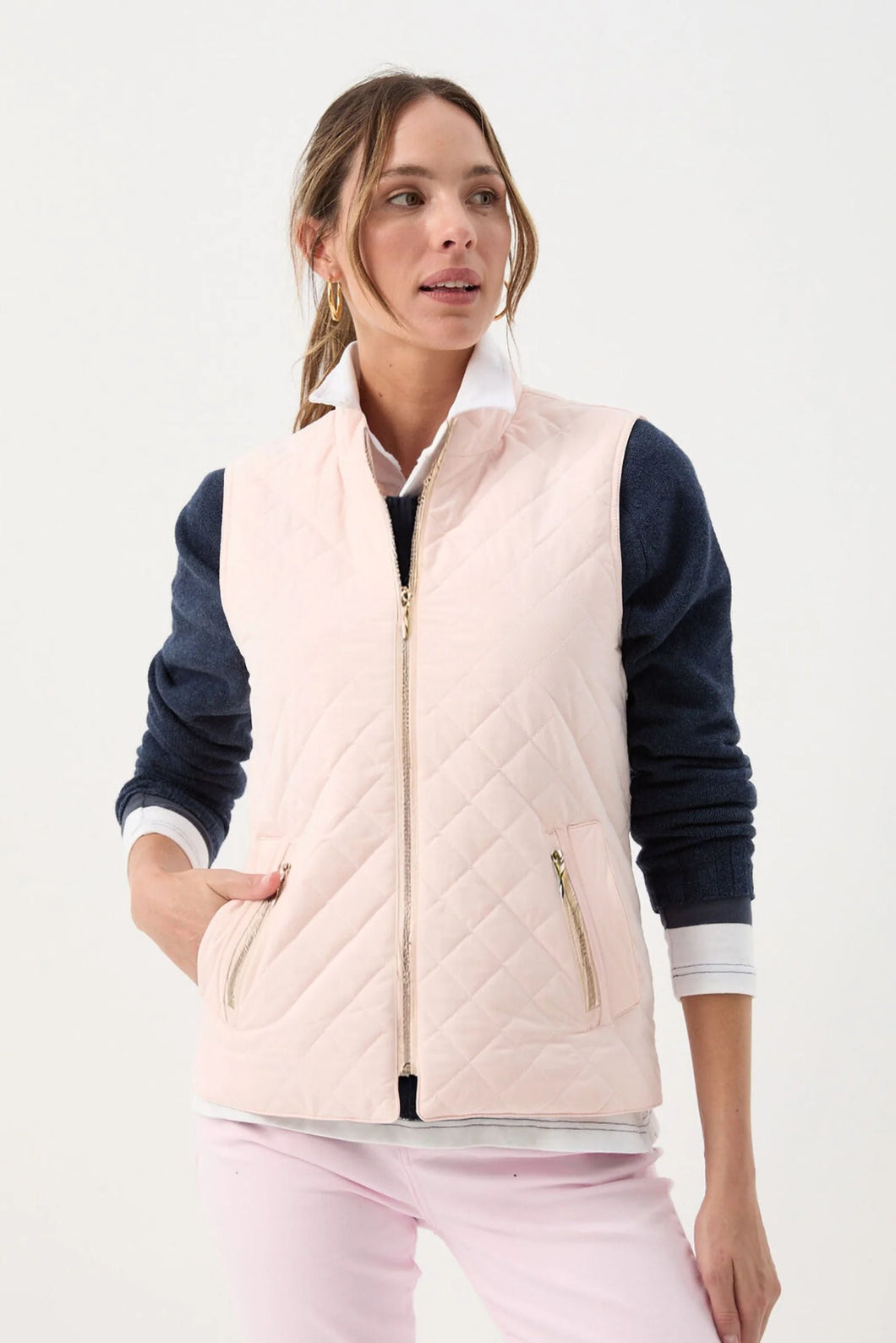 GC Pale Pink Longline Vest