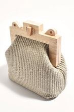 Load image into Gallery viewer, Abby Timber Frame Woven Mini Bag (Natural)
