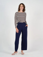 Load image into Gallery viewer, Adele Long Sleeve Bamboo Top - Brown Stripe
