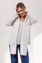Load image into Gallery viewer, V Neck Angora Dolman Sweater - Silver
