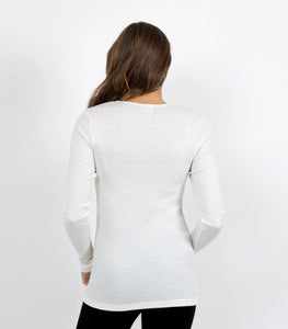 Pure Merino Wool 240gsm Long Sleeve Ivory