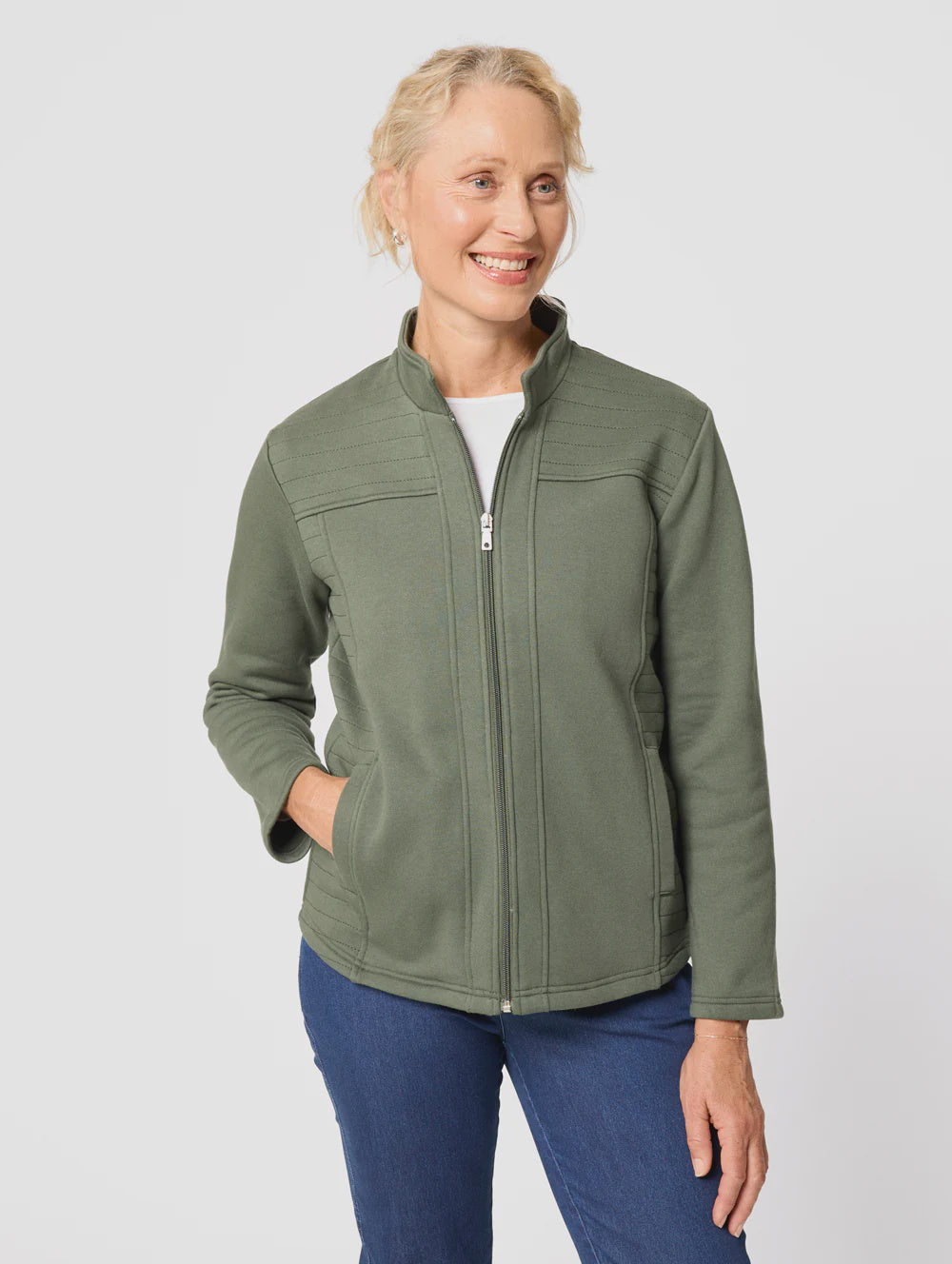 Jesi Fleece Jacket Organic Green