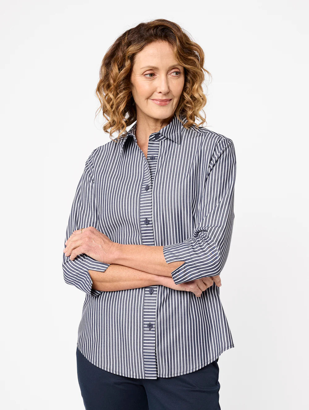 Melika 3/4 Sleeve Shirt / Ink