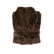 Load image into Gallery viewer, Channel Fleece Robe - Chocolate
