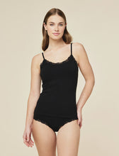 Load image into Gallery viewer, Ellie Lace Trim Cami - Black
