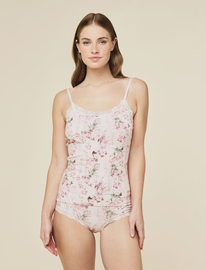 Ellie Lace Trim Cami - Odette Sea Salt