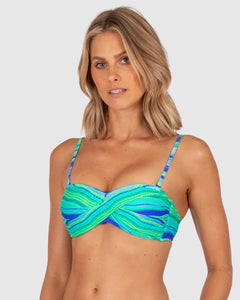 High Seas Twist Bandeau Bikini Bra Top Atlantic