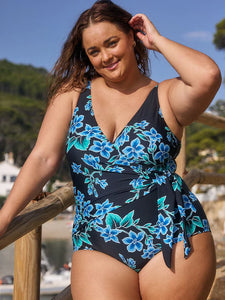 Bahamas Blue Waist Tie One Piece