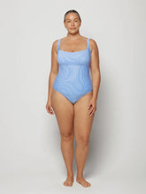 Load image into Gallery viewer, Sailor Blue Square Neck One Piece
