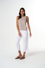 Load image into Gallery viewer, River Stripe Little Tank - White/Fox
