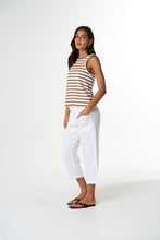Load image into Gallery viewer, River Stripe Little Tank - White/Fox
