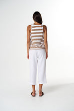 Load image into Gallery viewer, River Stripe Little Tank - White/Fox
