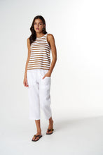 Load image into Gallery viewer, River Stripe Little Tank - White/Fox
