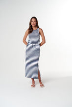 Load image into Gallery viewer, River Stripe Little Tank - White/Parisian
