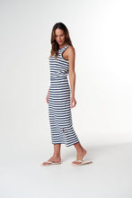 Load image into Gallery viewer, River Stripe Little Tank - White/Parisian

