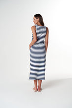Load image into Gallery viewer, River Stripe Little Tank - White/Parisian
