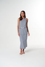 Load image into Gallery viewer, River Stripe Little Tank - White/Parisian
