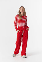 Load image into Gallery viewer, CPS Track Stripe Trackie - Salsa / White
