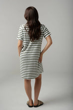 Load image into Gallery viewer, Stripe Raglan Dress - Khaki / White
