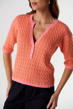 Load image into Gallery viewer, Solar Knitted Henley - Peach
