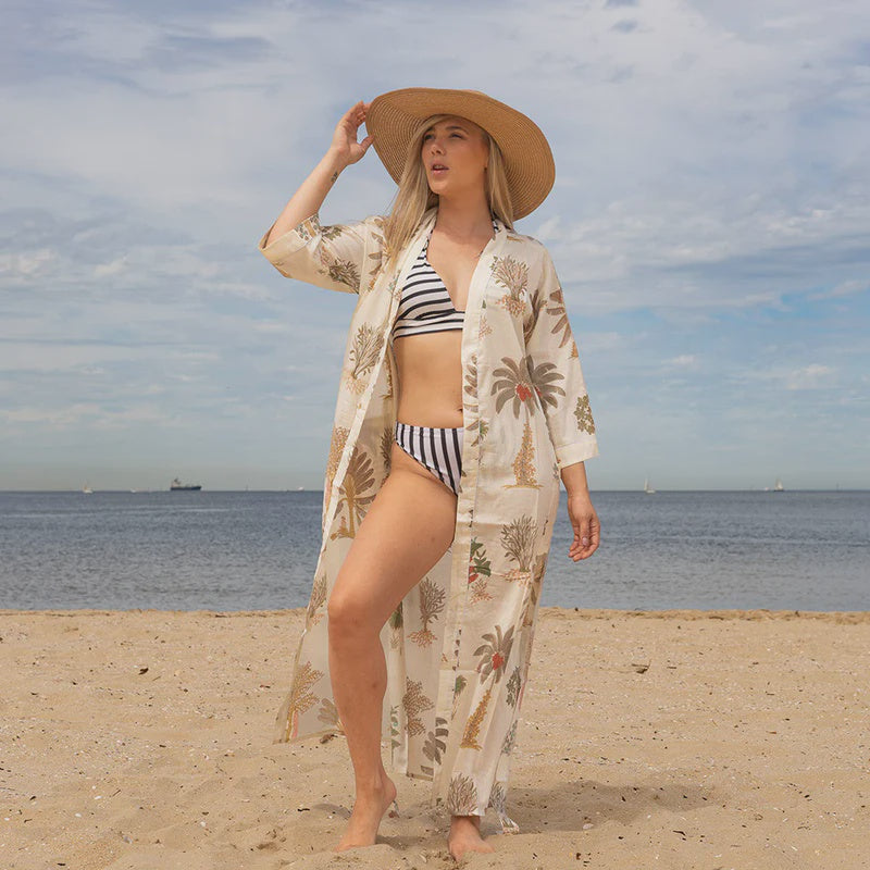 BREEANA' Women's Cotton Kimono Robe