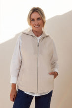 Load image into Gallery viewer, 100% Boiled Wool Rib Collar Zip Front Vest - Cream
