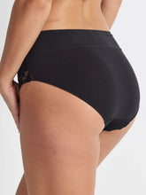 Load image into Gallery viewer, Comfort Band Lace Trim Mid Rise - Black
