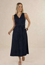 Load image into Gallery viewer, IVY DENIM MIDI DRESS - DARK BLUE
