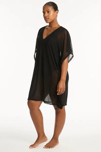 Eco Essentials Mesh Kaftan / Black