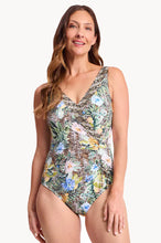 Load image into Gallery viewer, Tropica Gathered Surplice One Piece - Army
