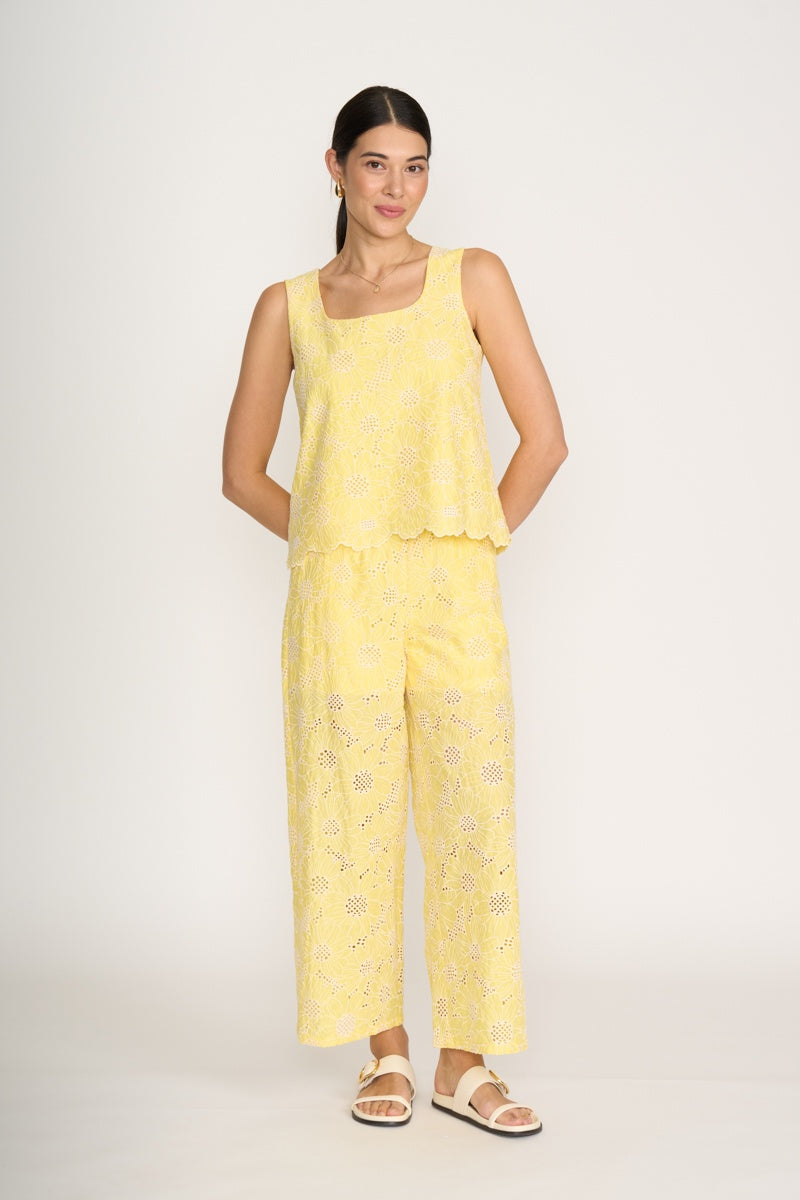 Juicy Details Pant - Yellow Flower